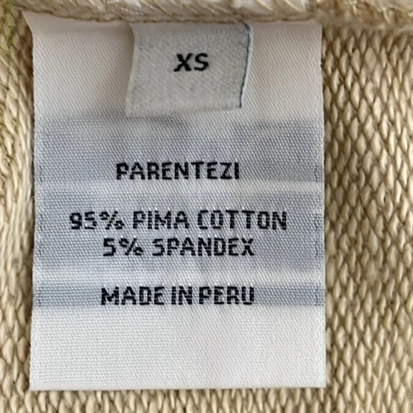 Parentezi Shoulder Pad Crew Neck Pima Cotton Sweater in Caramel - NEW - Size XS - Picture 7 of 8